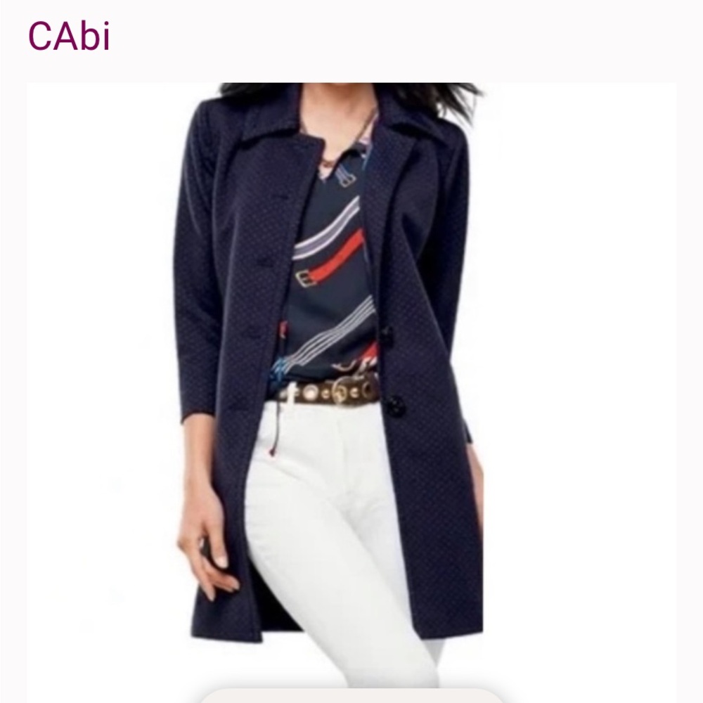 CAbi Women's Dark Blue 3/4 Sleeve Jacket NWOT